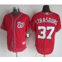 Nationals #37 Stephen Strasburg Red New Cool Base Stitched Jersey