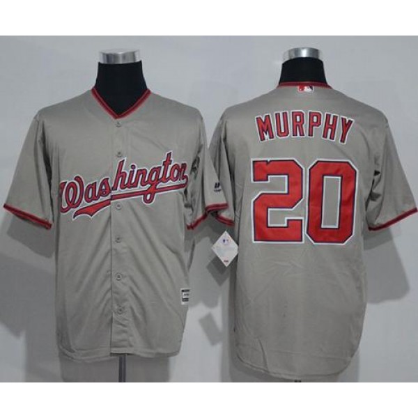 Nationals #20 Daniel Murphy Grey New Cool Base Stitched Jersey
