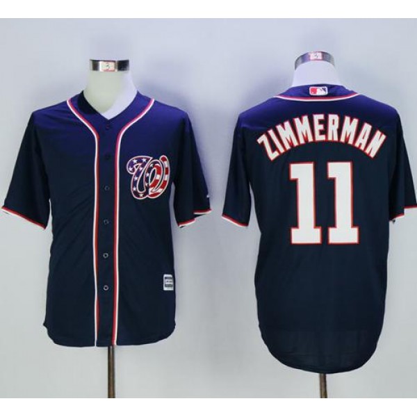Nationals #11 Ryan Zimmerman Navy Blue New Cool Base Stitched Jersey