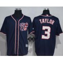 Nationals #3 Michael Taylor Navy Blue New Cool Base Stitched Jersey