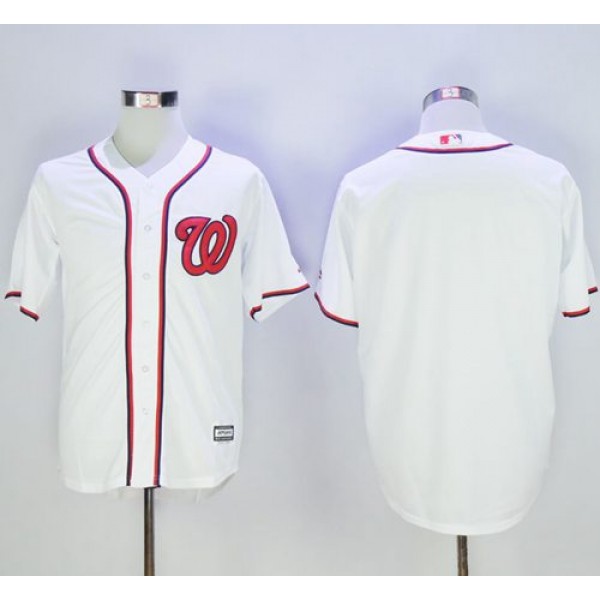 Nationals Blank White New Cool Base Stitched Jersey
