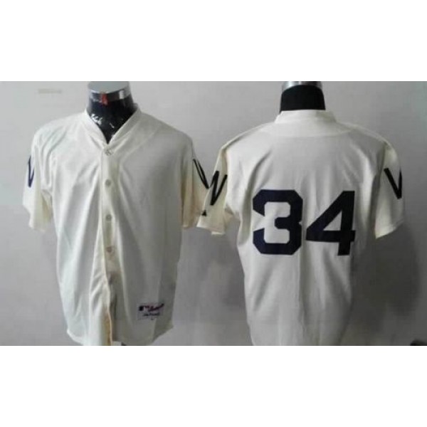 Nationals #34 Bryce Harper Cream 1924 Turn Back The Clock Stitched Jersey