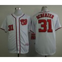 Nationals #31 Max Scherzer White Cool Base Stitched Jersey