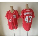 Nationals #47 Gio Gonzalez Red Cool Base Stitched Jersey