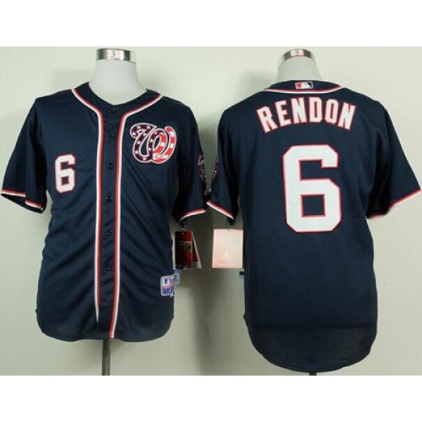 Nationals #6 Anthony Rendon Navy Blue Cool Base Stitched Jersey