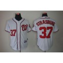 Nationals #37 Stephen Strasburg Stitched White Jersey