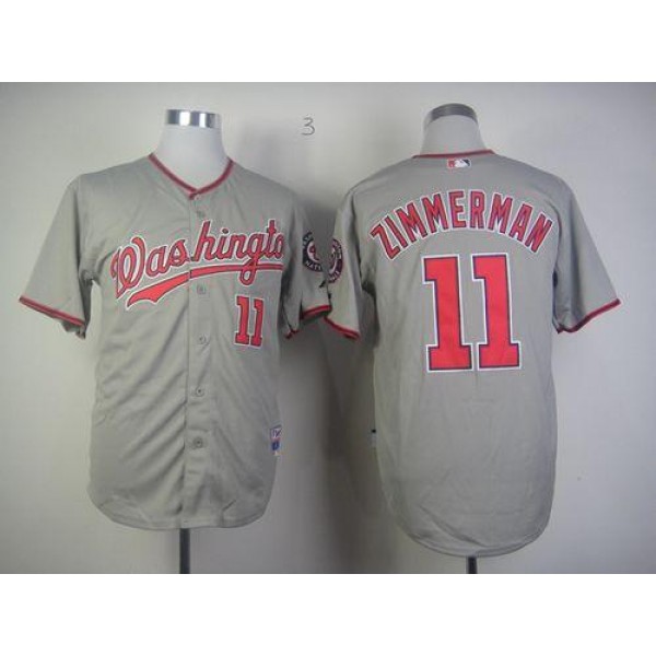 Nationals #11 Zimmerman Ryan Grey Stitched Jersey
