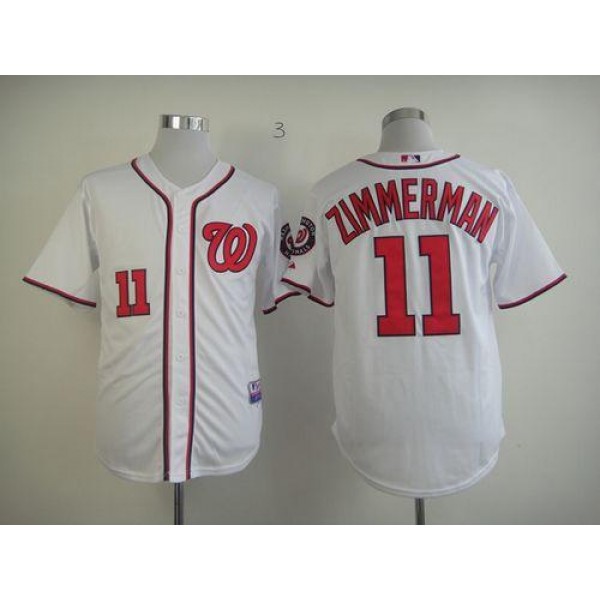 Nationals #11 Zimmerman Ryan White Stitched Jersey