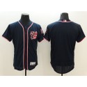Nationals Blank Navy Blue Flexbase Authentic Collection Stitched Jersey