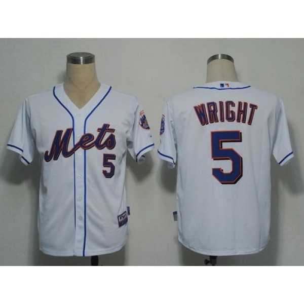 New York Mets #5 David Wright White Cool Base Stitched Jersey