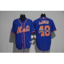 New York Mets #48 Jacob DeGrom Blue Team Logo Print Cool Base Stitched Jersey