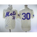 New York Mets #30 Nolan Ryan Cream 1969 Throwback Stitched Jersey