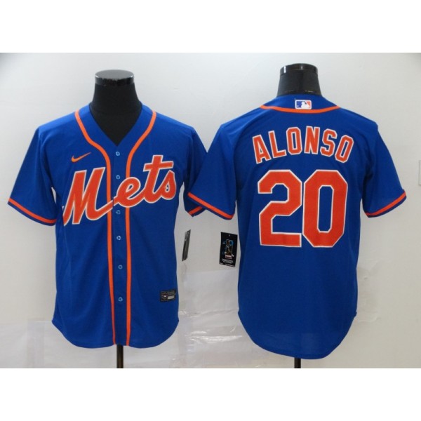 New York Mets #20 Pete Alonso Blue Cool Base Stitched Jersey