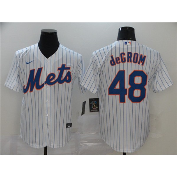 New York Mets #48 Jacob DeGrom White Cool Base Stitched Jersey