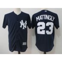 New York Yankees #23 Don Mattingly Black Cool Base Stitched Jersey