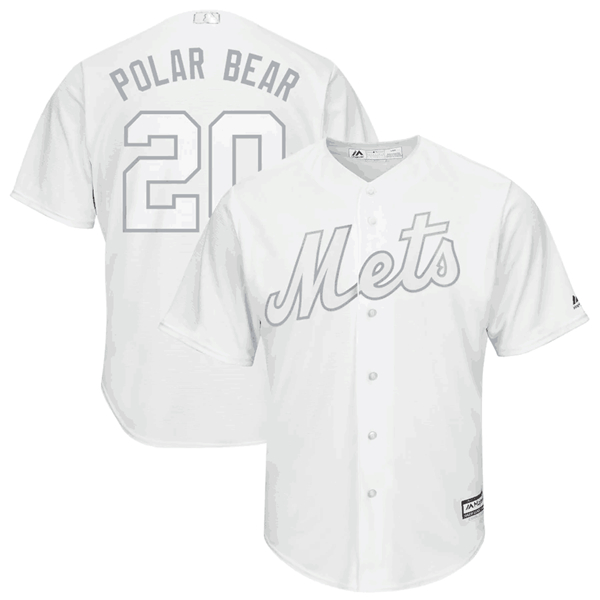 New York Mets White #20 Pete Alonso Majestic Players' Weekend Team Stitched Jersey