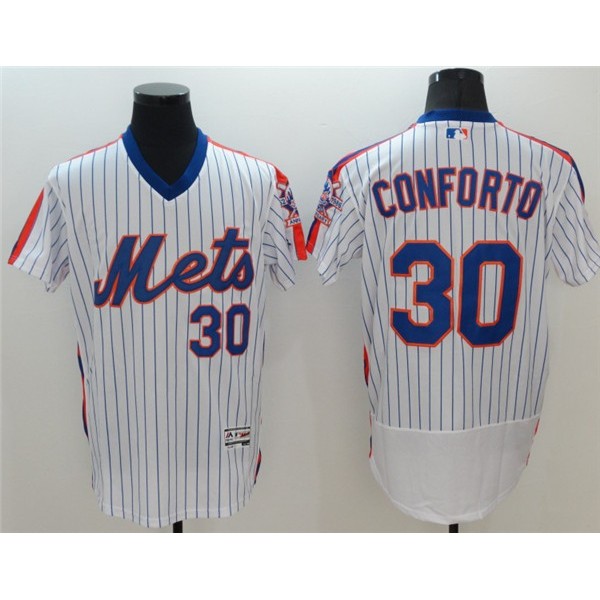 New York Mets #30 Michael Conforto White Flex Base Stitched Jersey