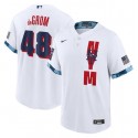New York Mets #48 Jacob DeGrom 2021 White All-Star Cool Base Stitched Jersey