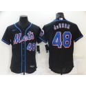 New York Mets #48 Jacob DeGrom Black Flex Base Stitched Jersey
