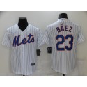 New York Mets #23 Javier Báez White Cool Base Stitched Jersey