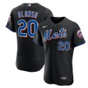 New York Mets #20 Pete Alonso Black Flex Base Stitched Jersey