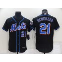 New York Mets #21 Max Scherzer Black Flex Base Stitched Jersey
