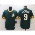 Oakland Athletics #9 Reggie Jackson Stitched Green Jersey