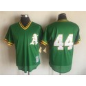 Oakland Athletics #44 Reggie Jackson Mitchell Ness Green 1987 Throwback Stitched Jersey