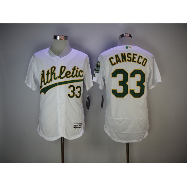 Oakland Athletics #33 Jose Canseco White Flexbase Stitched Jersey