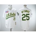 Oakland Athletics #25 Mark McGwire White 1989 Throwback Stitched Jersey