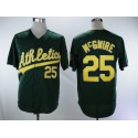 Oakland Athletics #25 Mark McGwire Green Throwback Stitched Jersey