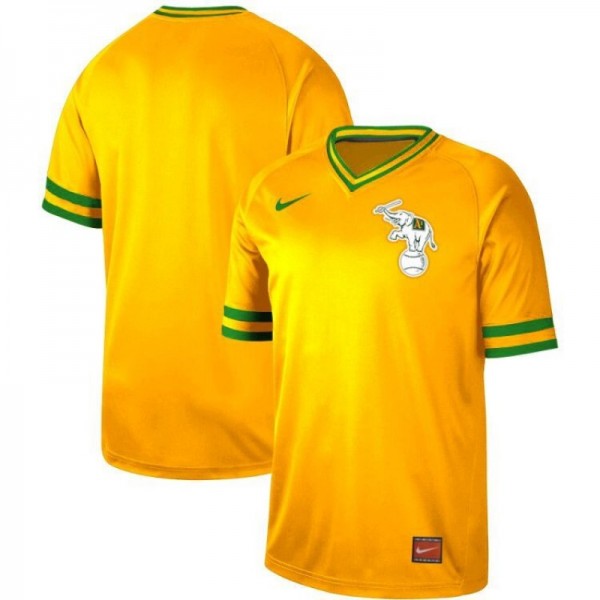 Oakland Athletics Yellow Cooperstown Collection Legend Stitched Jersey