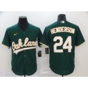 Oakland Athletics #24 Rickey Henderson White Cool Base Stitched Jersey