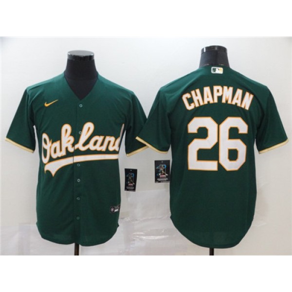 Oakland Athletics #26 Matt Chapman Green Cool Base Stitched Jersey