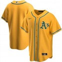 Oakland Athletics Yellow Blank Cool Base Stitched Jersey