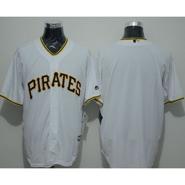 Pirates Blank White New Cool Base Stitched Jersey