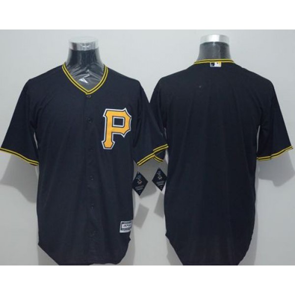Pirates Blank Black New Cool Base Stitched Jersey