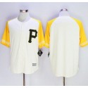 Pirates Blank Cream Gold Exclusive New Cool Base Stitched Jersey
