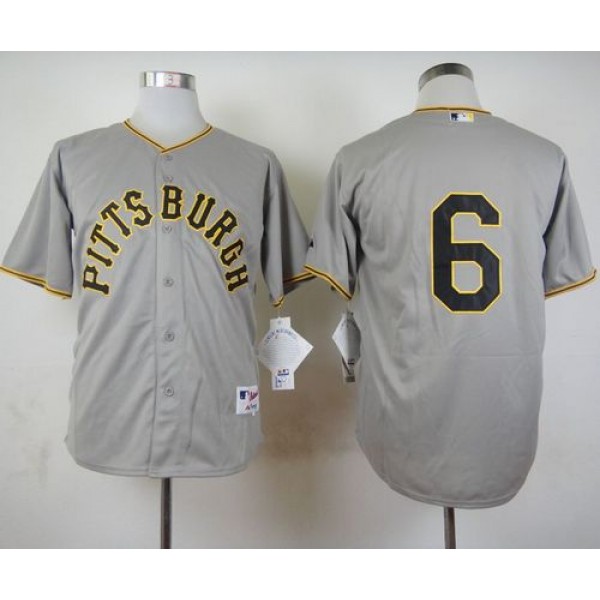 Pirates #6 Starling Marte Grey 1953 Turn Back The Clock Stitched Jersey