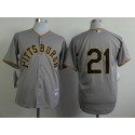 Pirates #21 Roberto Clemente Grey 1953 Turn Back The Clock Stitched Jersey