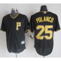 Pirates #25 Gregory Polanco Black New Cool Base Stitched Jersey