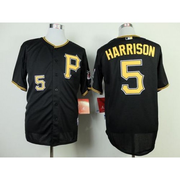 Pirates #5 Josh Harrison Black Cool Base Stitched Jersey