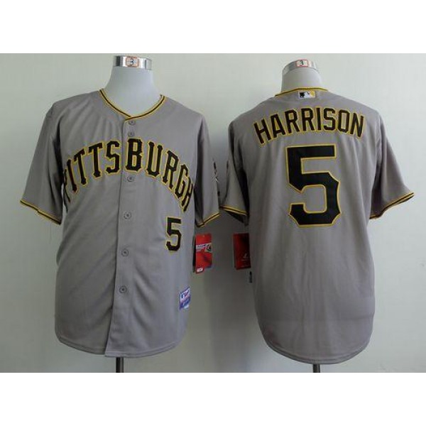 Pirates #5 Josh Harrison Grey Cool Base Stitched Jersey