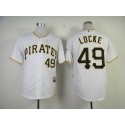 Pirates #49 Jeff Locke White Cool Base Stitched Jersey