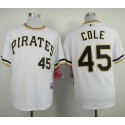 Pirates #45 Gerrit Cole White Alternate 2 Cool Base Stitched Jersey