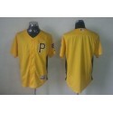 Pirates Blank Yellow Cool Base Stitched Jersey