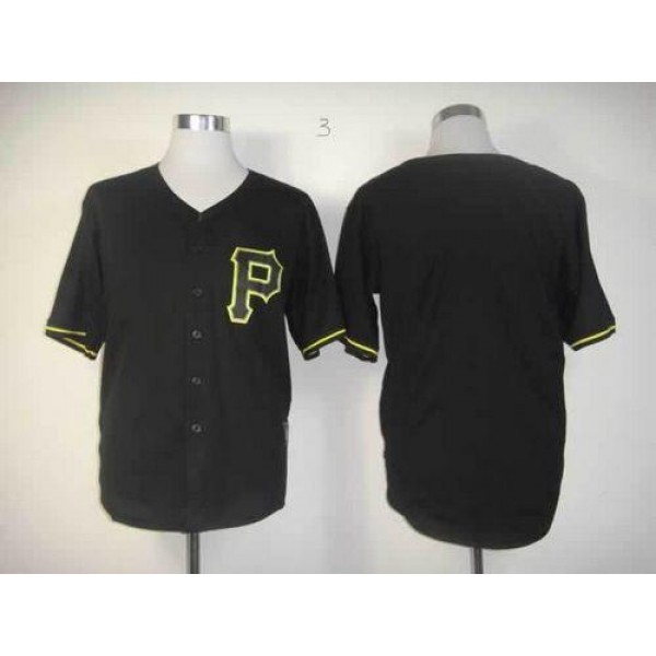 Pirates Blank Black Fashion Stitched Jersey