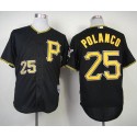 Pirates #25 Gregory Polanco Black Cool Base Stitched Jersey