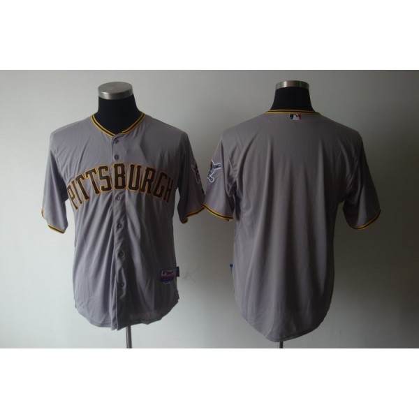 Pirates Blank Grey Cool Base Stitched Jersey