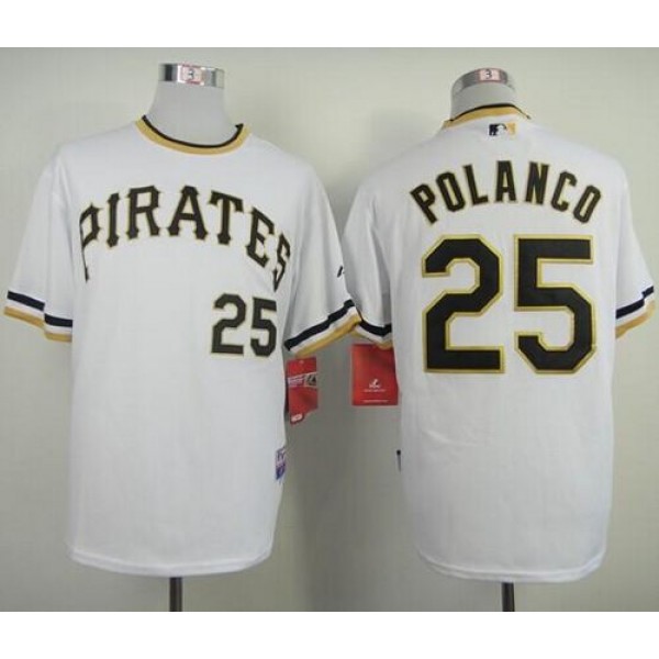 Pirates #25 Gregory Polanco White Alternate 2 Cool Base Stitched Jersey